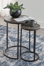 Briarsboro 2-Pc Gray Nesting Table Set