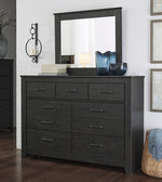 Brinxton Black Wood 7-Drawer Dresser