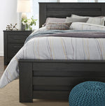 Brinxton Black Wood King Panel Bed