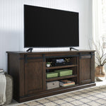 Budmore Rustic Brown Wood Extra Large TV Stand