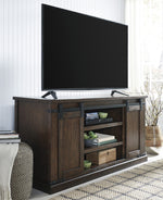 Budmore Rustic Brown Wood Large TV Stand