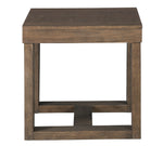 Cariton Gray Wood Square End Table