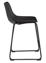 Centiar 2 Black Faux Leather Bar Stools