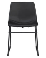 Centiar 2 Black Faux Leather Side Chairs