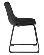 Centiar 2 Black Faux Leather Side Chairs