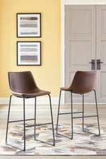 Centiar 2 Brown Tall Bar Stools