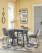 Centiar 2 Gray Faux Leather Side Chairs