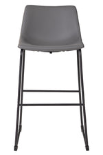 Centiar 2 Gray Faux Leather Tall Bar Stools