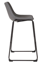 Centiar 2 Gray Faux Leather Tall Bar Stools