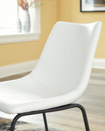 Centiar 2 White Faux Leather Side Chairs