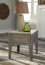 Chazney Rustic Brown Rectangular End Table