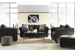 Darcy Black Fabric Full Sofa Sleeper (Oversized)