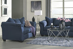 Darcy Blue Fabric Loveseat