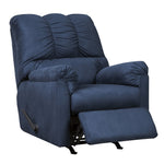 Darcy Blue Fabric Manual Rocker Recliner