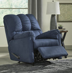 Darcy Blue Fabric Manual Rocker Recliner