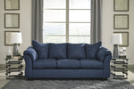 Darcy Blue Fabric Full Sofa Sleeper (Oversized)