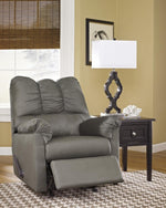 Darcy Cobblestone Fabric Manual Rocker Recliner