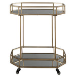 Daymont Gold Finish Metal Bar Cart