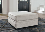 Dellara Chalk Fabric Storage Ottoman