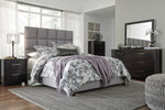 Dolante Gray Fabric Queen Upholstered Bed