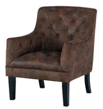 Drakelle Mahogany Fabric Accent Chair