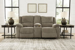 Draycoll Pewter Manual Recliner Loveseat