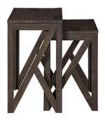 Emerdale 2-Pc Gray Wood Accent Table Set