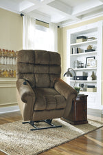 Ernestine Truffle Fabric Power Lift Recliner