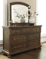 Flynnter Medium Brown 7-Drawer Dresser