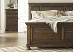 Flynnter Medium Brown Queen Panel Bed