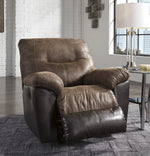 Follett Coffee Suede-Like/Faux Leather Manual Rocker Recliner