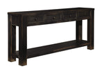 Gavelston Black Wood Sofa Table