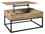 Gerdanet Natural Wood Lift-Top Coffee Table