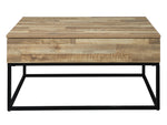 Gerdanet Natural Wood Lift-Top Coffee Table