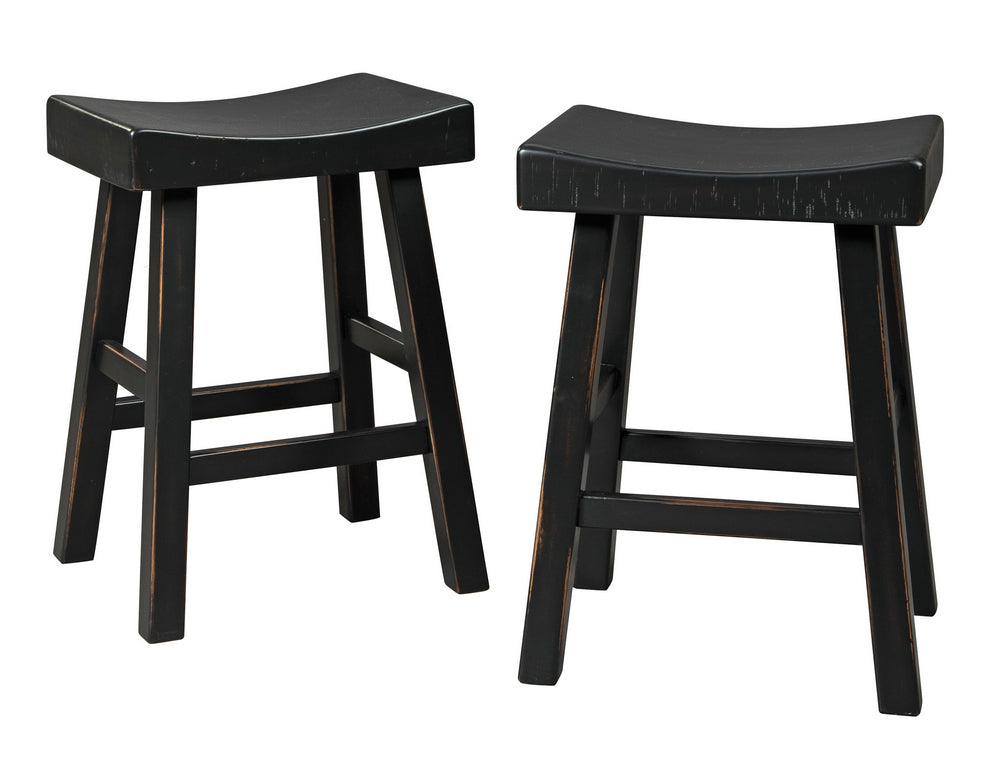 Glosco 2 Black Wood Stools