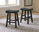 Glosco 2 Black Wood Stools