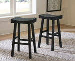 Glosco 2 Black Wood Tall Stools