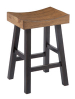 Glosco 2 Two-Tone Brown Wood Stools