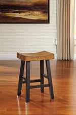 Glosco 2 Two-Tone Brown Wood Stools