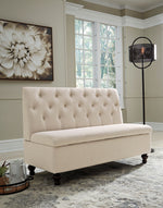 Gwendale Light Beige Fabric Storage Bench