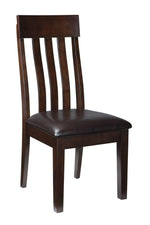 Haddigan 2 Dark Brown Faux Leather/Wood Side Chairs