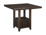 Haddigan Dark Brown Wood Extendable Counter Height Table