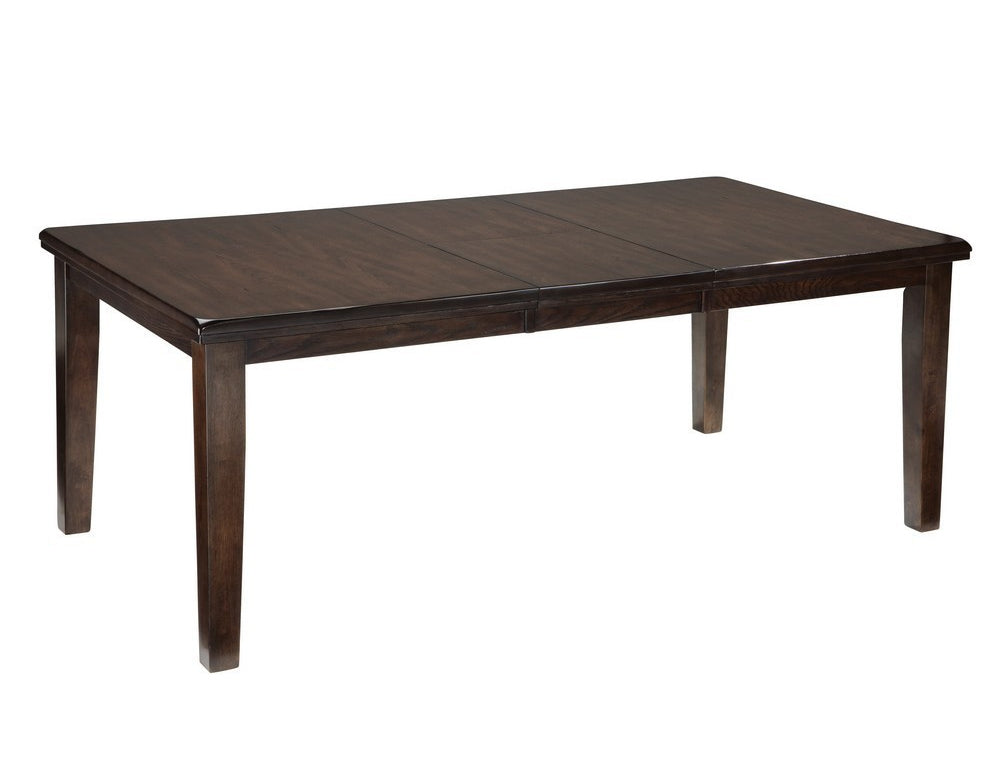 Haddigan Dark Brown Wood Extendable Dining Table