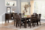 Haddigan Dark Brown Wood Extendable Dining Table