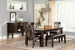 Haddigan Dark Brown Wood Extendable Dining Table