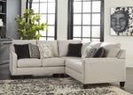 Hallenberg 2-Pc Fog Fabric Sectional with RAF Sofa (Oversized)