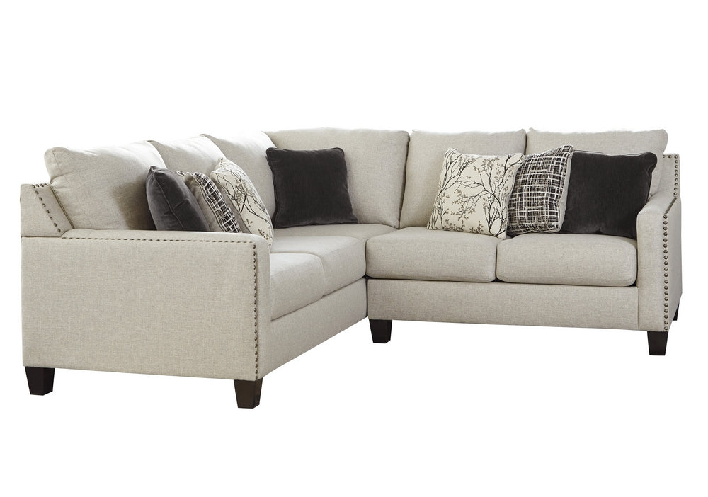 Hallenberg 2-Pc Fog Fabric Sectional with LAF Sofa (Oversized)