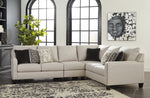 Hallenberg 3-Pc Fog Fabric Sectional with RAF Sofa (Oversized)