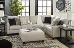 Hallenberg 3-Pc Fog Fabric Sectional with RAF Sofa (Oversized)