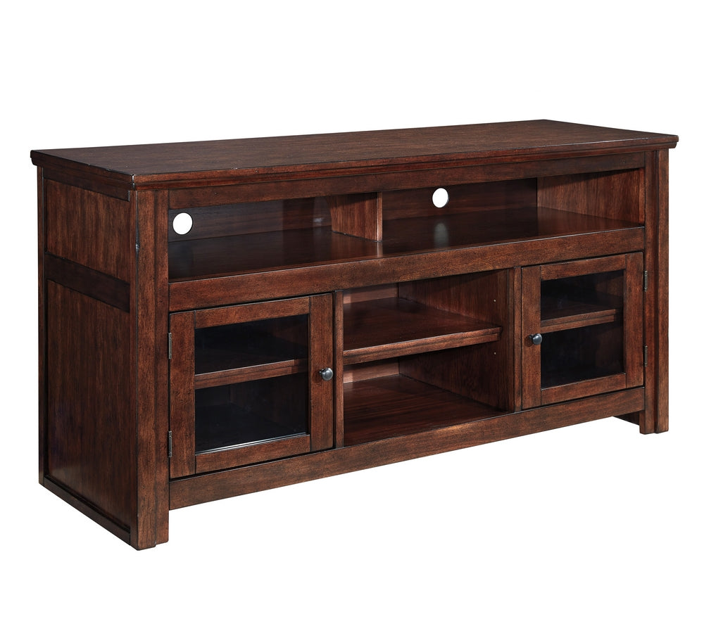 Harpan Reddish Brown Wood Large TV Stand